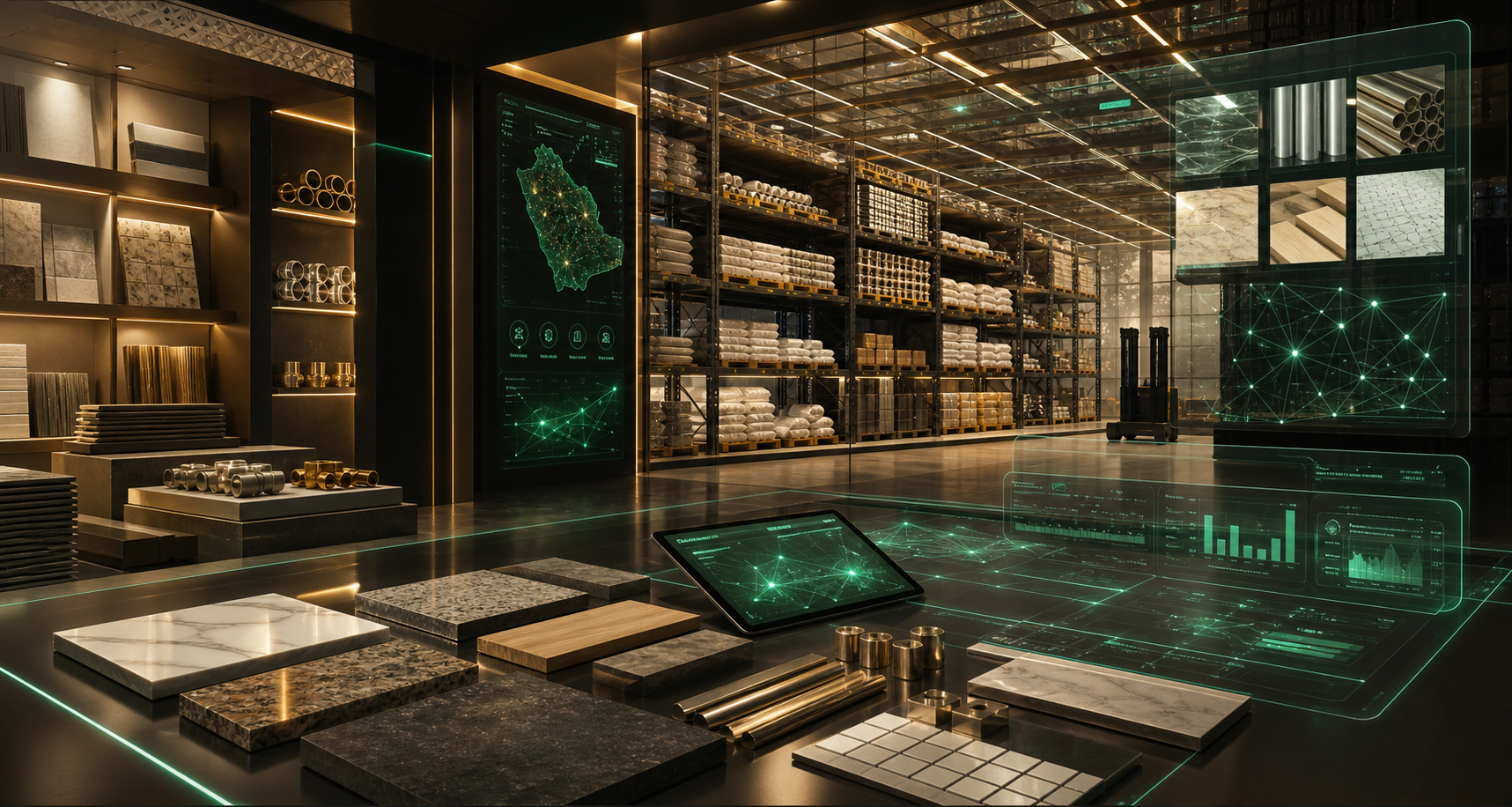 Supplier operations center with smart stock and product dashboards